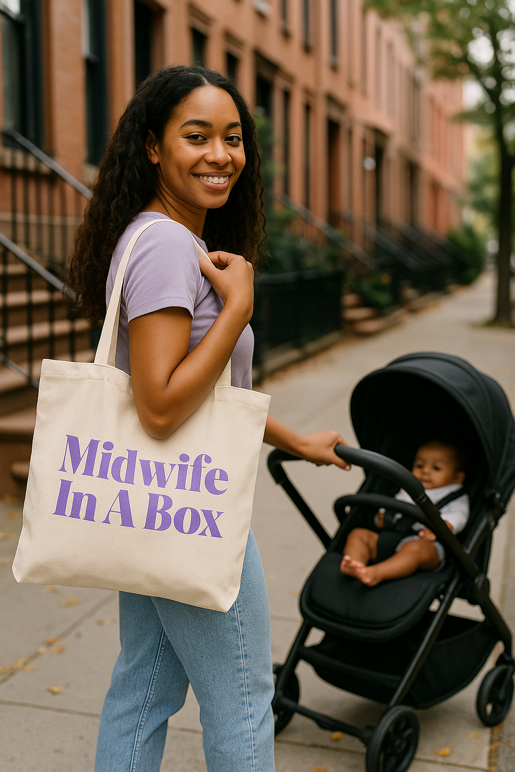 Mama's Stuff: Midwife In A Box® Branded Tote Bag & Travel Essentials Bag